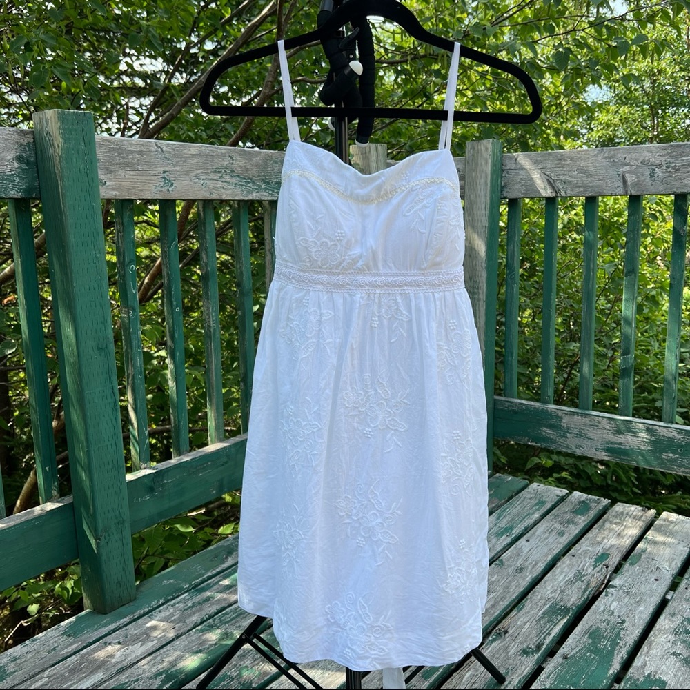 NWT White Cotton Summer Mini Dress